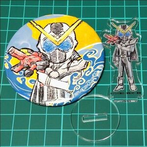 暴太郎戦隊ドンブラザーズ グラフアート 缶バッジ アクリルぷちスタンド ゼンカイザーブラック