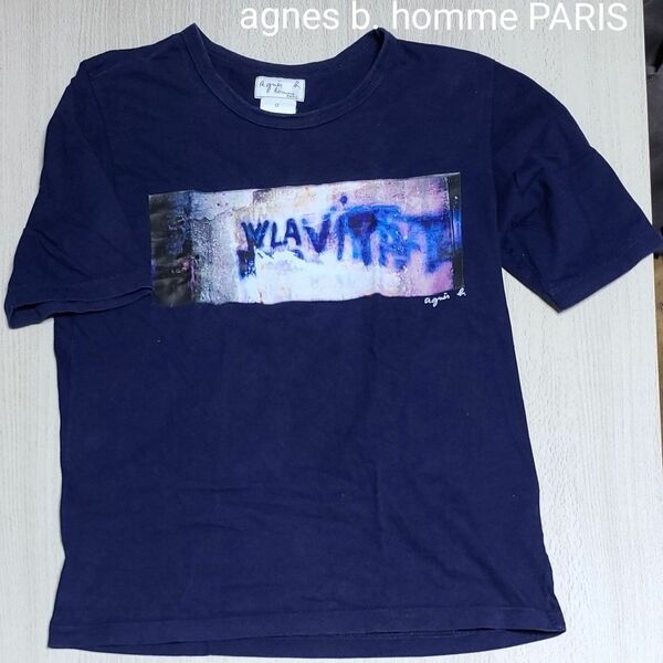 agnes b. homme PARIS　Tシャツ メンズ　O　size(日本sizeM)　ネイビー　アニエスベー
