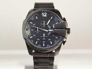 DIESEL diesel chronograph Date mega chief quartz wristwatch DZ-4283 black used beautiful goods 