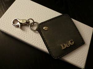  beautiful goods genuine article DOLCE&GABBANA Dolce & Gabbana D&G original leather leather leather mirror bag charm charm Italy made Dolce and Gabbana 