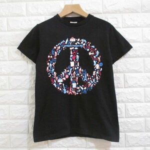 【Laundry】ランドリー◆ピースマーク Tシャツ(黒)◆XS