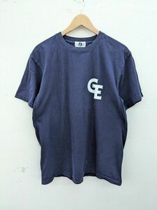 GOOD ENOUGH グッドイナフ GE プリント ロゴ Tシャツ ネイビー コットン チューリップ 藤原ヒロシ 2015復刻 裏原