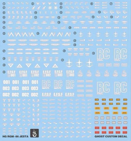 HG 1/144 ジェスタ用水転写式デカール並行輸入品