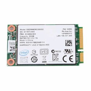  Intel Boxed SSD 310 Series 80GB mSATA MLC SSDMAEMC080G2C1