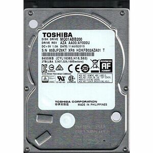 Toshiba mq01abb200?2tb AZA aa00?/ ay000uフィリピン