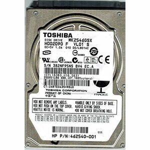 Toshiba mk2546gsx 250?GB hdd2d90?F vl01?S China 