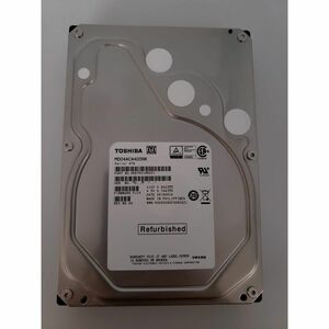 東芝 4TB 7200RPM SATA 6Gb/s 128MB キャッシュ 512 ネイティブMD04ACA400N (認定整備済み)