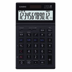  Casio деловая практика калькулятор 12 колонка JS-201SK-BK-N черный Just * тонкий модель 