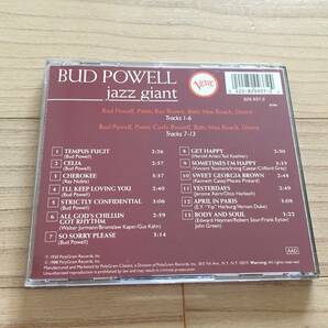 【US盤/CD/Verve Records/829 937-2】 Bud Powell / Jazz Giant ........................................................ //Jazz,Bop//の画像3