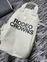 美品！ロデオクラウンズ RODEOCROWNS リュックサック 帆布 生成り ボストンバッグ 2WAY_画像2