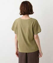 新品　SHOO・LA・RUE/DRESKIP 重ねフリル袖Tシャツ カーキ(027) 03(L) 定価2198円_画像3