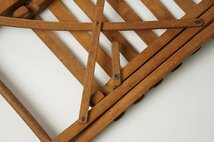 フランス アンティーク フォールディングチェア 木製 折り畳み椅子 スツール ヴィンテージ[B122]古道具 古家具_画像9
