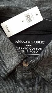 ■BANANA REPUBLIC（ バナナ・リパブリック ）　オーガニックコットン 半袖ポロシャツ　黒 & グレー　未使用