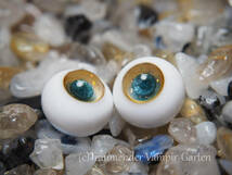 12mm 高品質 グラスアイ A品【Yellow Opal Blue】（管理番号 JE-8）_画像5