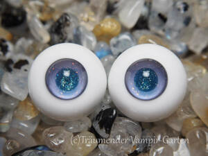 16mm 高品質 グラスアイ A品【Night Opal Blue】（管理番号 JE-26）