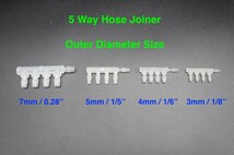 プラスチック製　ホース接続用　F型　5Way　多岐ジョイント　外径7ｍｍ_画像2