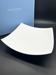 ★極美品 WEDGWOOD ウェッジウッド GIO sculptural bowl ジオ スカルプチャボウル プレート 大皿 食器 ホワイト 白