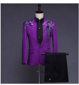 ST02-31a new goods fine quality 2 point set purple 4 color development tuxedo cosplay single stage costume men's suit set outer garment trousers S M L-3XL chairmanship musical performance .