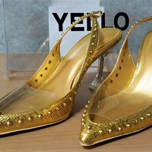 ●美品●YELLO MULES BARE ゴールド Sサイズ