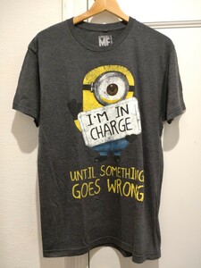 送料込★安値【ミニオン DESPICABLE ME】MINIONビッグプリントＴシャツ★ティーシャツＭ/トップス/VINTAGE