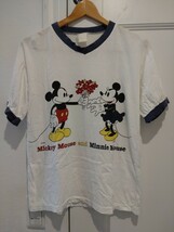 送料込★安値【ディズニー ヴィンテージＴシャツ】ミッキー＆ミニーティーシャツＭ/トップス/VINTAGE_画像1