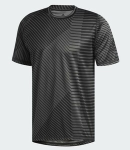 (新品) アディダス adidas 半袖機能Tシャツ M4T STRONG キカガクグラフィックヘザーTシャツ Mサイズ 黒 ブラック グレー トレーニング