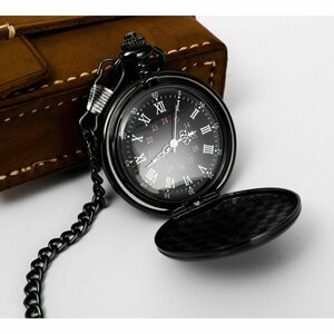 [ postage our company charge ] pocket watch men's lady's pocket watch antique style Classic Vintage retro black P427XC-