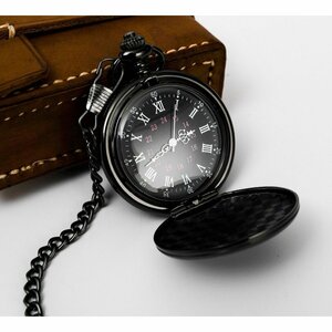 [ postage our company charge ] pocket watch men's lady's pocket watch antique style Classic Vintage retro black P427XC-3