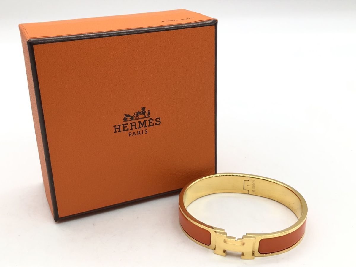 定番の冬ギフト 【新品・未使用】HERMES バングル Orange Fruite
