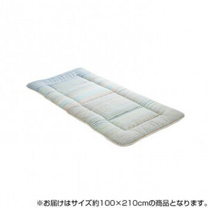 日本製 洗える 敷き布団 カバー付 四つ折り シングルロング 約100×210cm 6707230