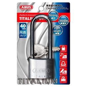 ABUS(アバス)　TITALIUM南京錠(弦長) 40mm 3本キー BP64TI40HB63KD 00721293