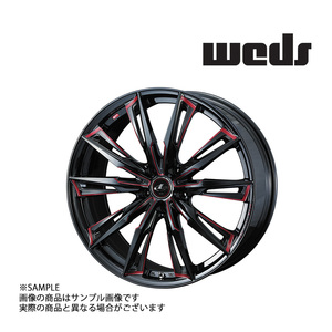 【特典付 】WEDS ウェッズ LEONIS レオニス GX 15x4.5 45 4H/100 BK/SC(RED) アルミ ホイール 1本 39330 (179132217