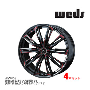 【特典付 】WEDS ウェッズ LEONIS レオニス GX 15x4.5 45 4H/100 BK/SC(RED) アルミ ホイール 4本 39330 (179132217