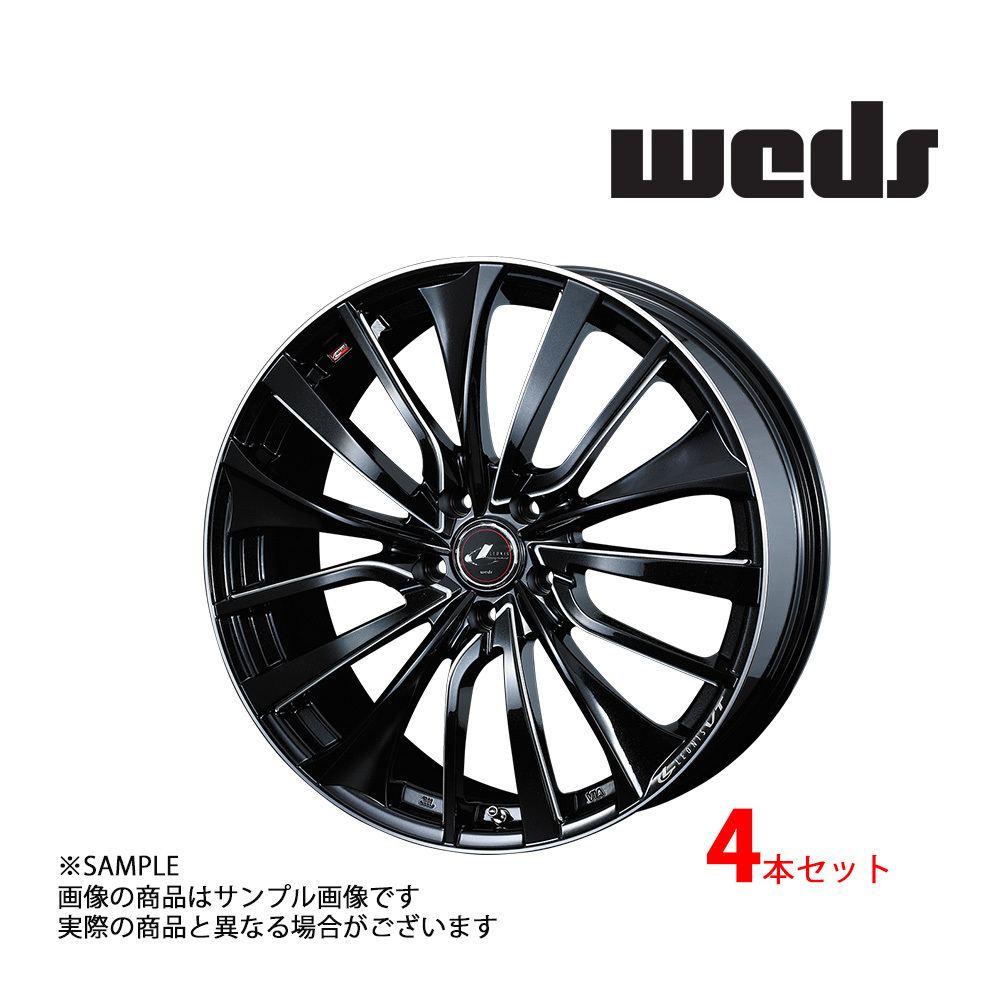 【特典付 】WEDS ウェッズ LEONIS レオニス VT 15x4.5 45 4H/100 PBK/SC アルミ ホイール 4本 36325 (179131230