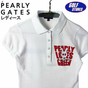 PEARLY GATES パーリーゲイツ 半袖ポロシャツ ホワイト レディース 0 NP-9930-G06