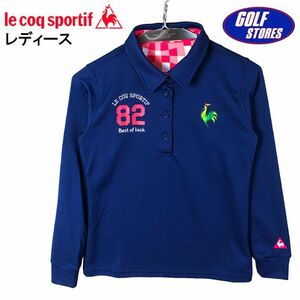 LE COQ GOLF ルコックゴルフ 長袖ポロシャツ ネイビー S レディース NP-3630-G07