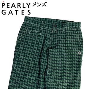 PEARLY GATES パーリーゲイツ ストレッチパンツ 千鳥柄 グリーン 4