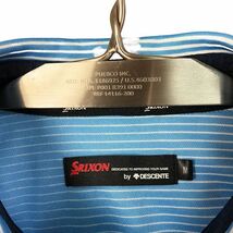 SRIXON スリクソン by DESCENTE 半袖ポロシャツ 総柄 ブルー M メンズ NP-7781-G07_画像7