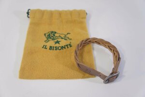 ☆855☆ IL BISONTE イル ビゾンテ レザーバングル 編み込み