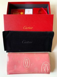 カルティエ Cartier ハッピーバースデー 長財布 ピンク