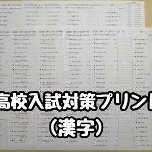 高校入試対策プリント (漢字)　漢字教材