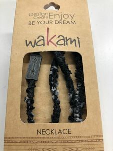 【新品】wakami ワカミ　ネックレス　ブレスレット　　ブラック