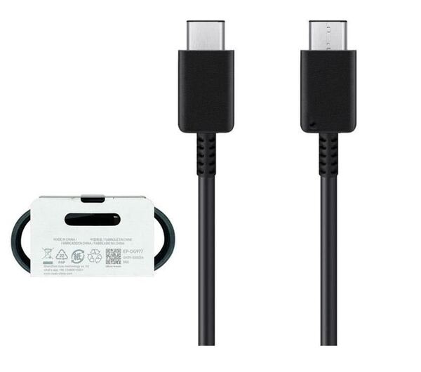 2本セット USB Type-C to Type-C ケーブル PD対応 3A 充電 ブラック 1m USB-C