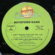 【12'】シュリンク付　BOYS TOWN GANG / CAN'T TAKE MY EYES OFF YOU 君の瞳に恋してる / I JUST CAN'T HELP BELIEVING 君を信じたい_画像3