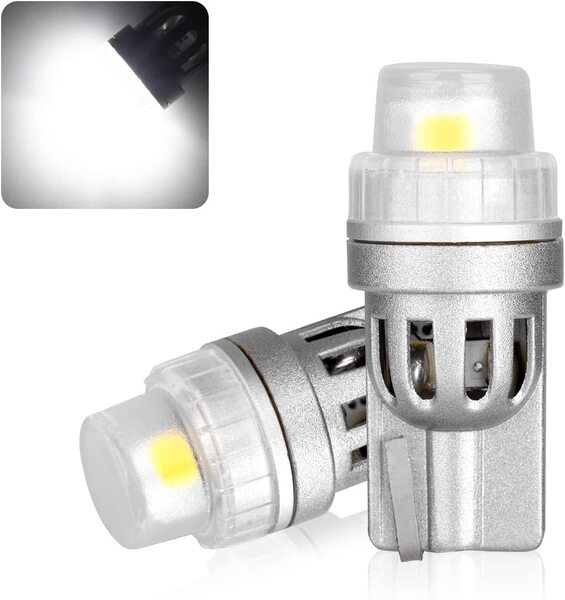 『送料無料』T10 12V 24V LED テールライト 高輝度 ICドライバー内蔵 ポジションランプ ナンバー ルーム ホワイト 2個 白 NO バルブ