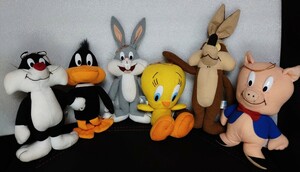 LOONEY TUNES　ルーニーテューンズ　プライズ品　当時物　1992年製 　6体セット　ぬいぐるみ　ワーナー　バックスバニー　セガ　SEGA