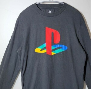 【PlayStation】プレイステーション　ロゴプリントシャツ　ロンT　サイズ(US S)