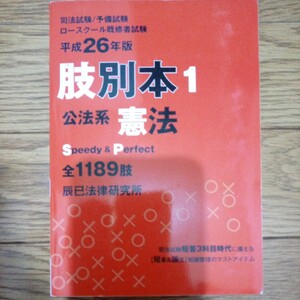 平成２６年　辰巳　司法試験　肢別本1 憲法