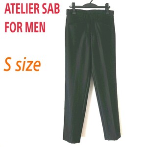 美品 ATELIER SAB FOR MEN アトリエサブフォーメン 光沢 ストライプ スリムパンツ スラックス タイトパンツ