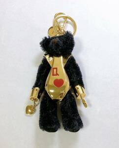 [ pawnshop Owari shop shop Tokyo ] * beautiful goods * Prada bag charm key holder bear black gold Q Heart 